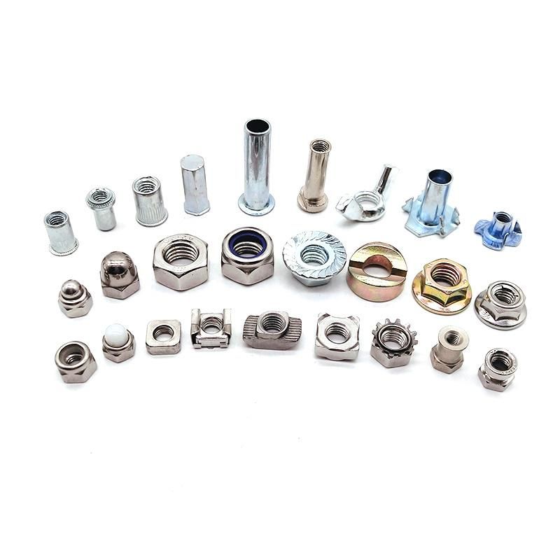 Carbon Steel Insert Nuts. Hex Nut, T-Nut, Flange Nut, Rivet Nut, Lock Nut, Wing Nut (Furniture Nuts)