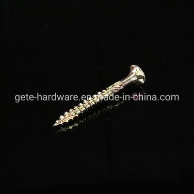 Csk/Flat Head Chipboard Screw with Diamond Nibs and Saw Thread