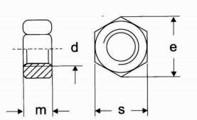 Zinc-Plated Hexagon Nuts Stainless Steel DIN934