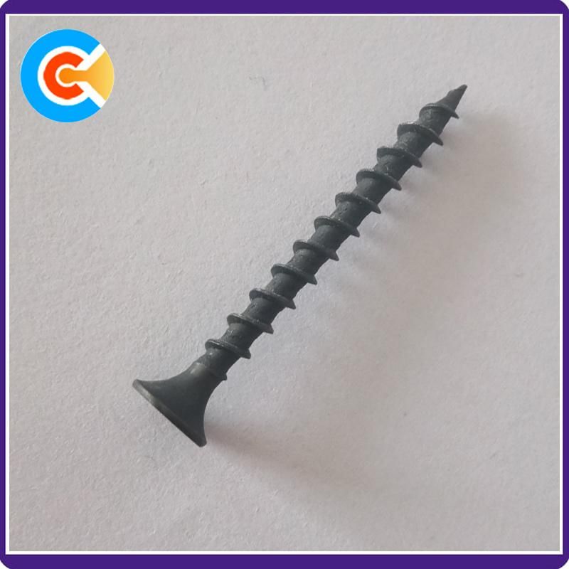 Black Carbon Steel M4 Bugle Head Phillips Chipboard Screw