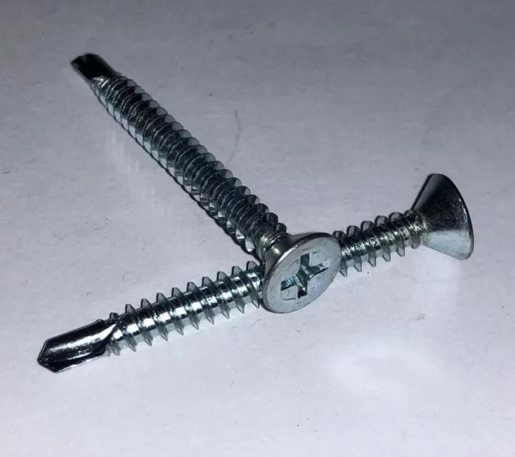 C1022 Countersunk Head Drilling Screws DIN7504 Zinc Plated