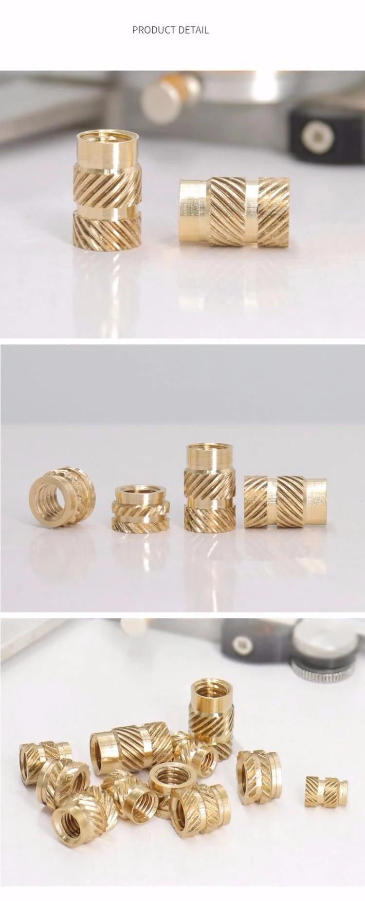 Knurled Copper Round Head Heat Staking Brass Insert Nut for Plastic