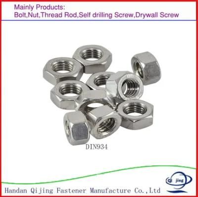 Hexagon Head Nut/Flange Nut/Cap Nut/Square Nut/ Nylon Lock Nut Ect. Color Zinc Plated