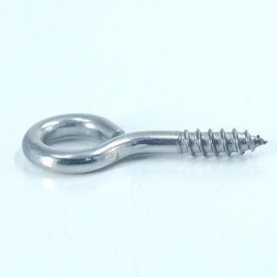China Supplier Eye Screw 304 Stainless Steel High Quality Sizes 5/8 M6 M8 10 mm 45mm Welded Ring Hook Wood Tapping Bolt Screw