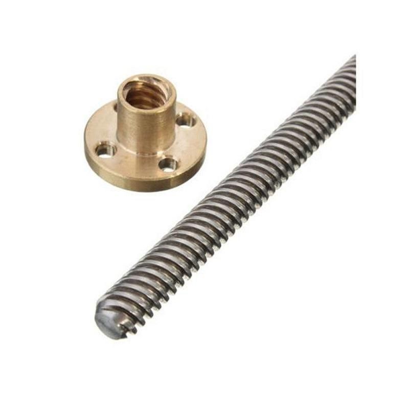 T5 T6 T8 T10 T12 Stainless Steel Trapezoidal Screw Lead Screw with Brass Nut