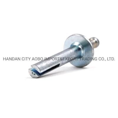 Galvanized Zinc Alloy Mushroom Head Metal Hit Hammer Drive Pin Wall Anchors