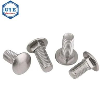 SS304 SS316 A2 A4 Stainless Steel Mushroom Head Square Neck Carriage Bolt DIN603