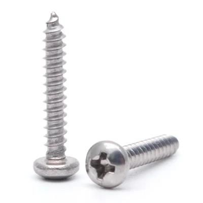 ANSI 304 Ss Round Pan Head Phillips Self Tapping Screw Stainless Steel for Ship Yacht