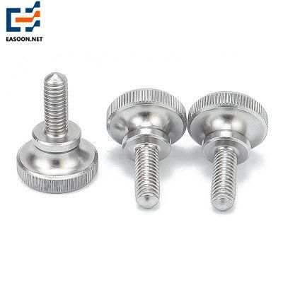 M3 M4 Brass Flat Head Hand Tighten Thumb Screws Non-Standard Knurled Computer Screws Stainless Steel 304 Knob Stepped Hand Screw