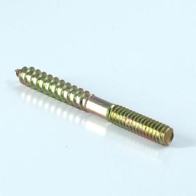 Metal-Wood-Machine Double End Hanger Coach Screw