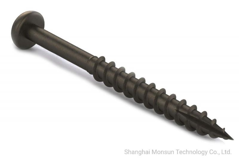 #6 Phillips & Square Drive Black & Yellow & Bright Pan Head Type 17 Auger Point Face Framing Screws