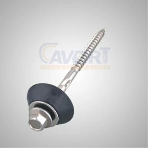 Hex Washer Head Tapping Screws, with Black Washer