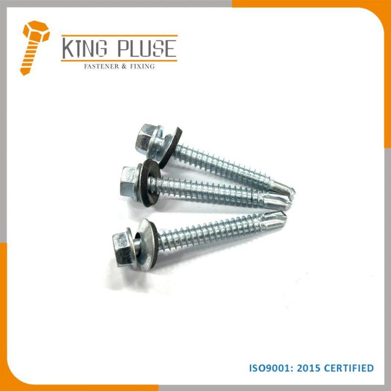 Hex Head Flange Drilling Roofing Screws with EPDM Washer