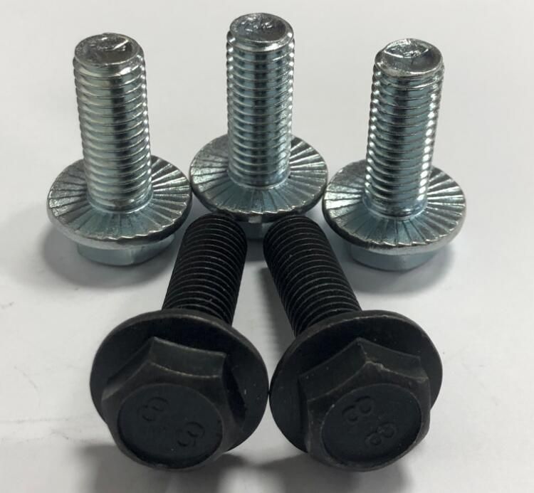 DIN6921 Hex Flange Bolt Screw with Serration Zinc Plated
