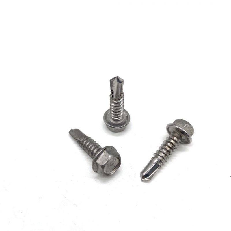 M5 M6 M7 Hex Flange Head Stainless Steel 410 Screws Self Drilling Screw