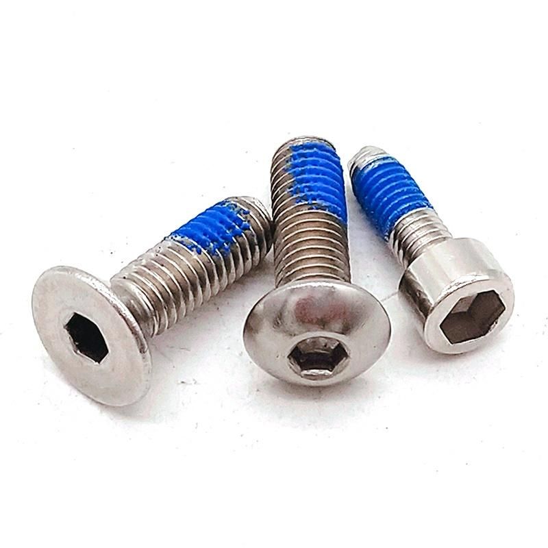 Stainless Steel Cuntersunk Machine Screw with Nylok Surface