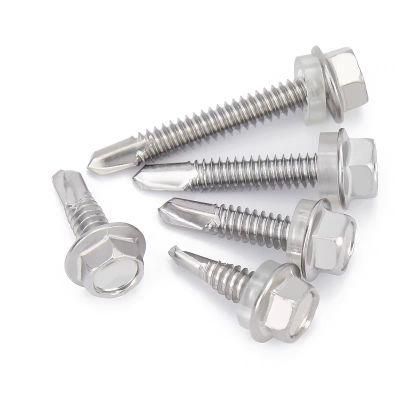 Stainless Steel Concrete Screw HP Drywall Screw Hex Washer Head Self Drilling Roofing Screw 55mm