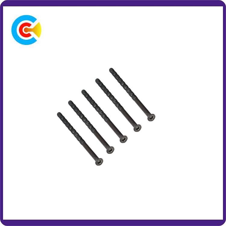 DIN/ANSI/BS/JIS Carbon-Steel/Stainless-Steel Round Flat Head Bamboo Screw