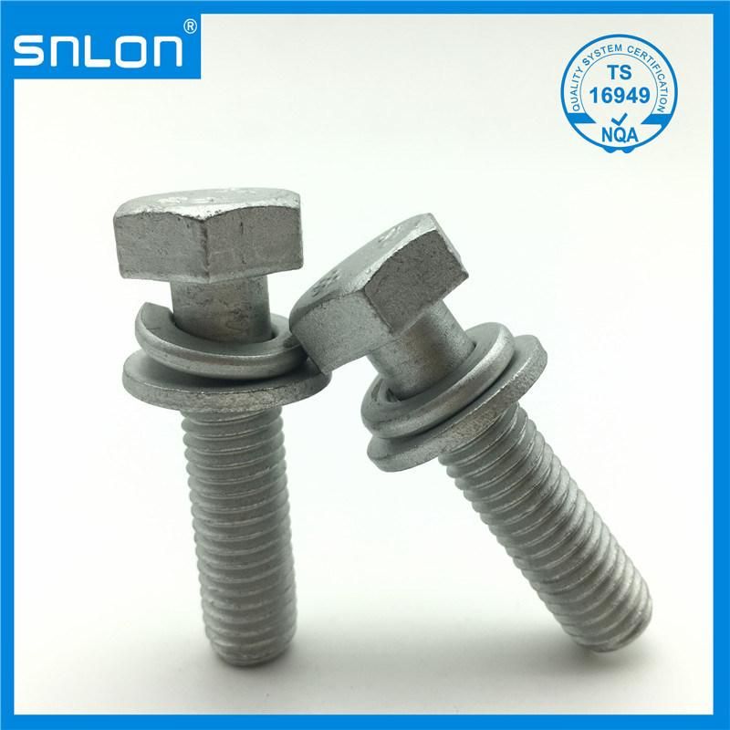 Hexagon Head Combination Screw Assembled Plain Washer Spring Washer