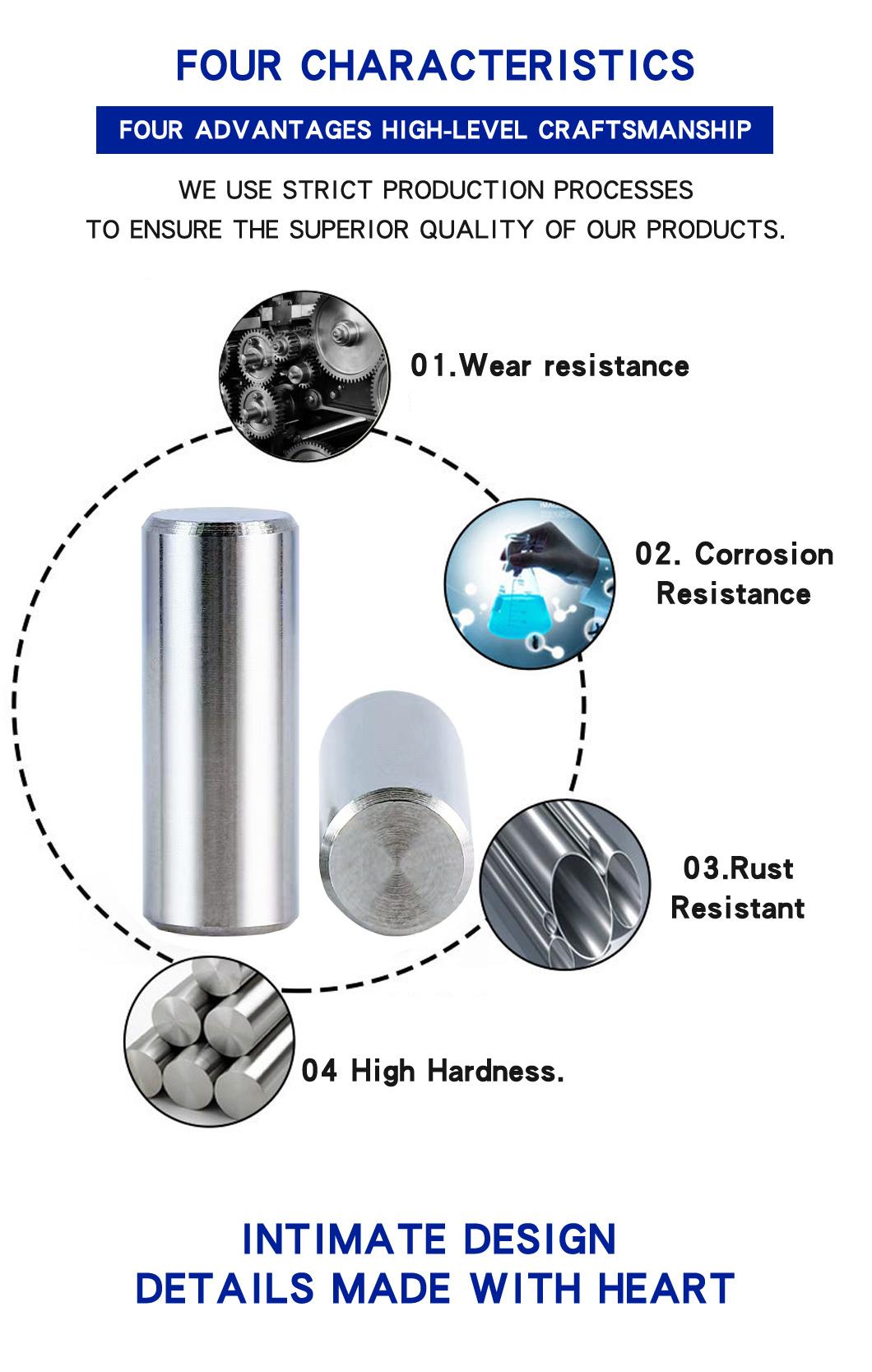 Professional Customization Aluminum Dowel Pins Stainless Steel Grooved Dowel Pin