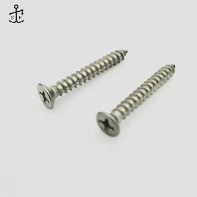 ISO 7050 SUS304 Stainless Steel Cross Recessed Countersunk (Flat) Head Tapping Screws Made in China