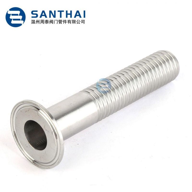 Stainless Steel 304 316L Hose Connector Clamped Sanitary Hose Coupling Fit to Tank & Vessel & Pipe 3A DIN Bpe Coupling