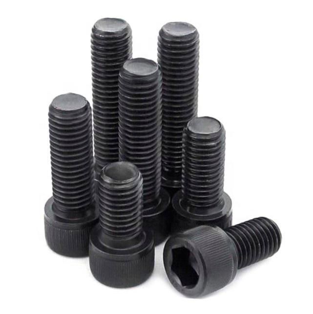 DIN 912 Hex Socket Cap Screw Hex Socket Head Bolt Allen Bolt Knurling Carbon Steel Black Galvanized