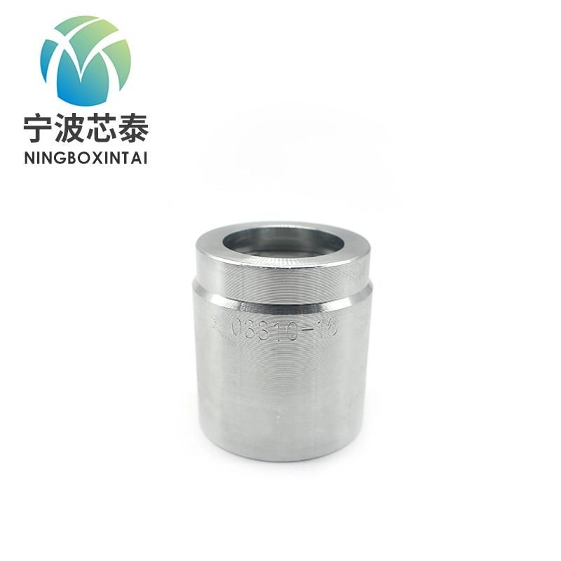 Standard 00110 00210 03310 00400 Carbon Steel Hose Ferrule Sleeve Hydraulic Pipe Fitting Skive Ferrule Hydraulic Brass Fittinghose Assemblyone Piece