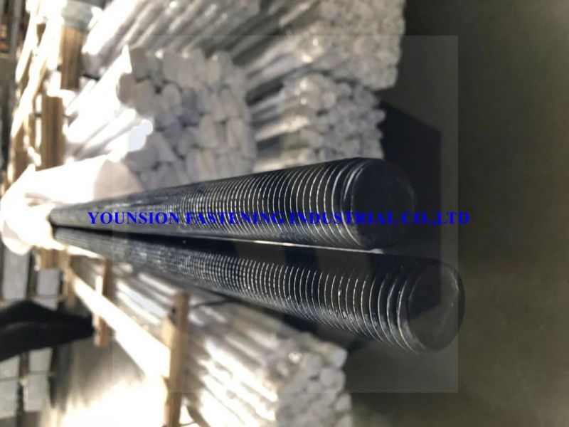 DIN975 DIN976 4.8 8.8 10.9 12.9 SS304 316L ASTM A193 B7 B7m B17 B8 B8m Cl2 A320 L7 L7m Black Plain Natural HDG Galvanized High Strength Threaded Rod Thread Rod