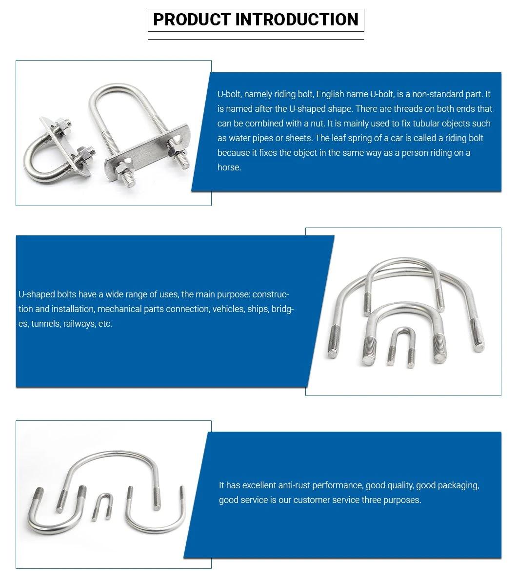 Common Full Thread Standard Size and Nut U Bolt/DIN3570 U Bolt/A2-70 U Bolt