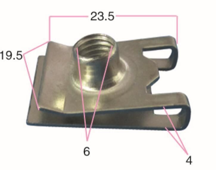 Auto Metal Stainless Clip U-Type Folderover Spring Nut