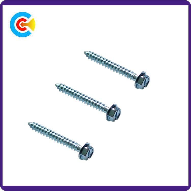 DIN/ANSI/BS/JIS Carbon-Steel/Stainless-Steel 4.8/8.8/10.9 Galvanized Slotted Hexagon Socket with Self-Tapping Screws