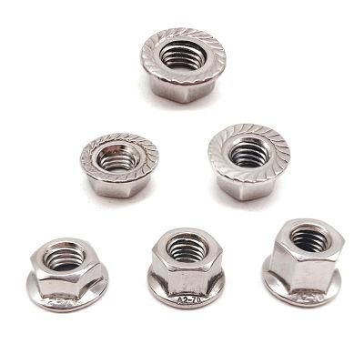 /High Quality Stainless Steel SS304 316 DIN6923 Hex Serrated Flange Nut