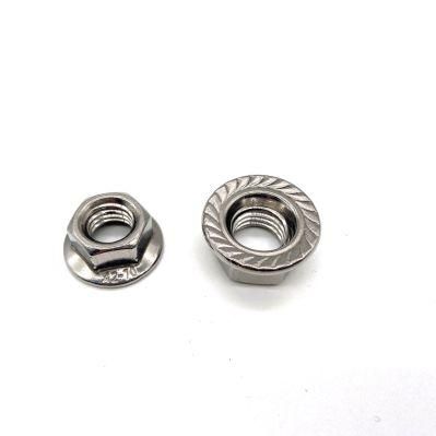 DIN6923 Hex Flange Nut Stainless Steel Serrated Flanged Hex Nut SS304 SS316