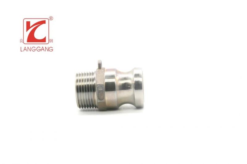 Standard SS304/SS316 Stainless Steel Casted BSPT Male Thread Adaptor Camlock