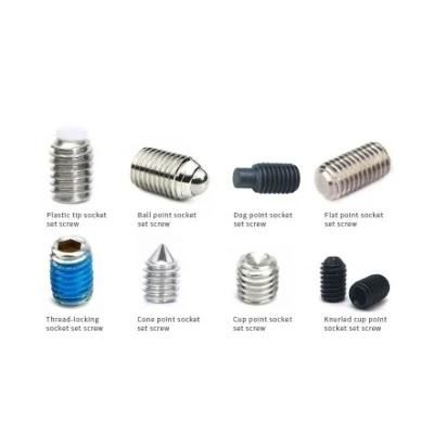 China Wholesale Headless Hexagon Allen Screw Flat Point OEM Carbon Steel Brass Stainless Steel DIN913 M2 M3 M6 Hex Socket Head Grub Set Screw