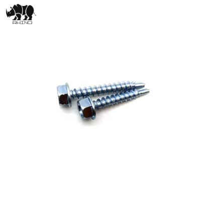 Factory Roofing Screw with #1 Tail Galvanized Hex Washer Head Drilling Screw with Taiwan Quality