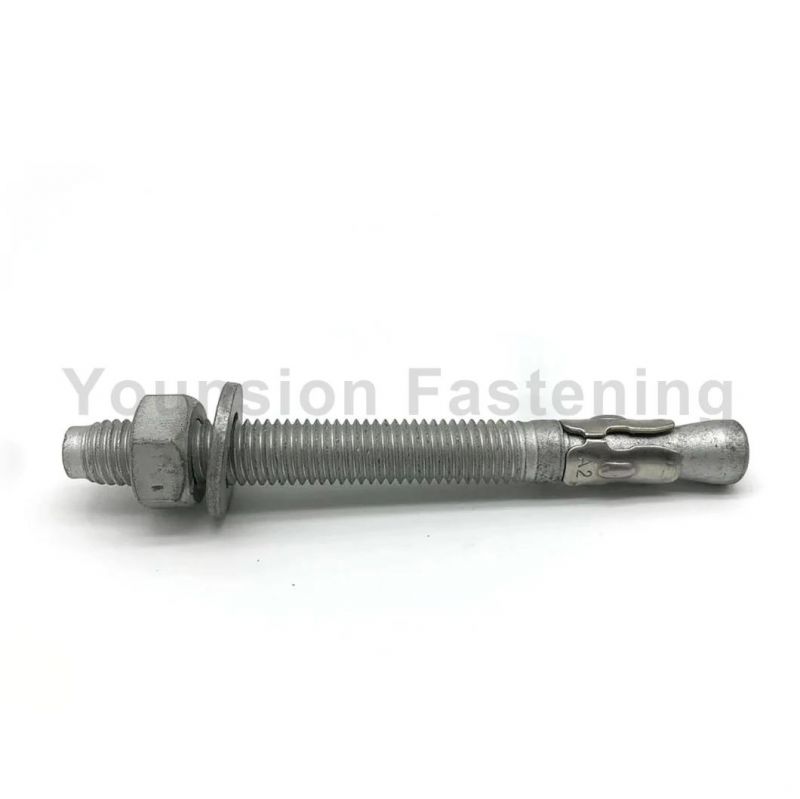 8.8 HDG Anti-Rusty HDG Hot Deep Dipping Wedge Anchor with Stainless Steel Clip