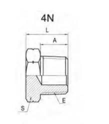 Hydraulic Hose Fittings NPT Male Plug Pipe Hose Apaptors