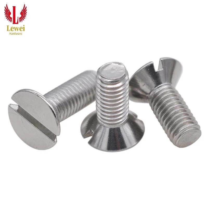 Factory Directly Sale Flathead Screw Stainless Steel, Carbon Steel Screw, Slotted Countersunk Head Screw, Slotted Machine Screw Hexagon Socket Head Cap Screw
