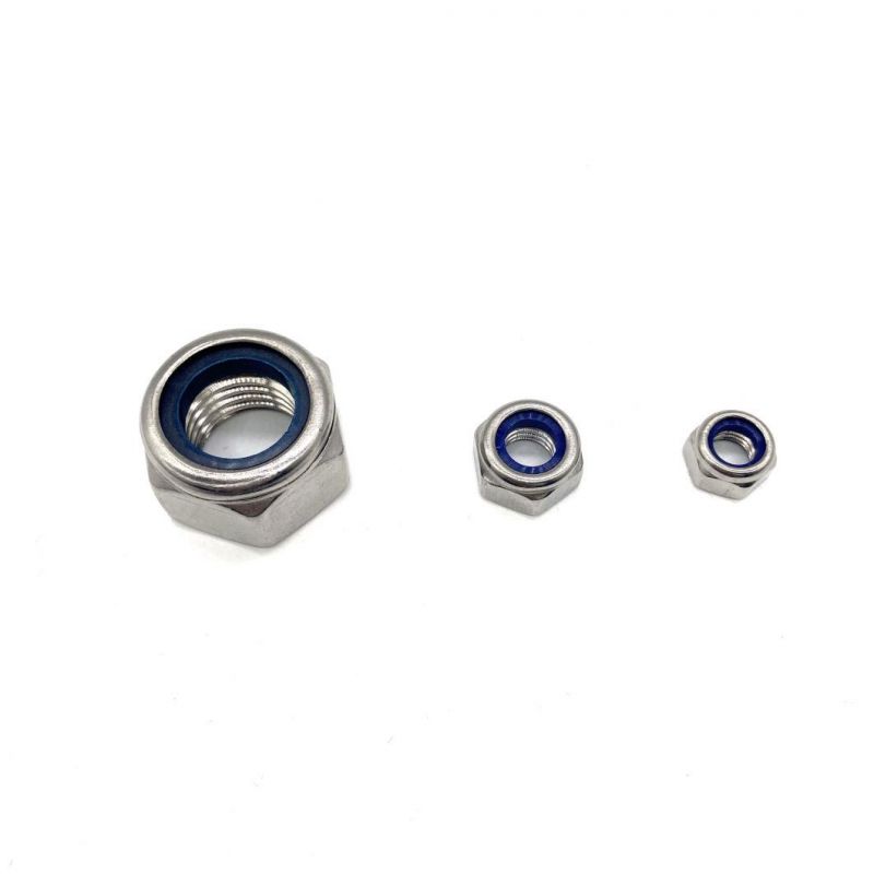 DIN985 A2 A4 Stainless Steel 316 304 A2-70 Hex Nylon Insert Lock Nut M6
