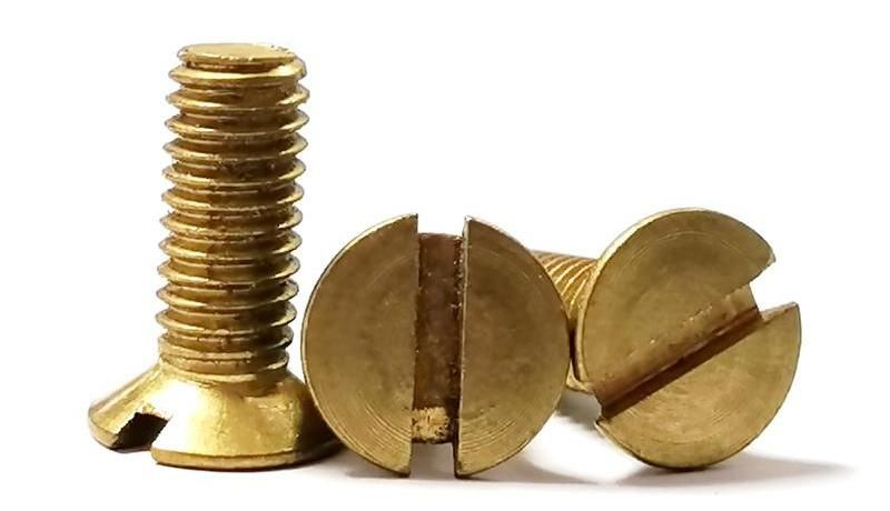 M3 M4 Brass Copper Countersunk Csk Flat Head Slotted Screw