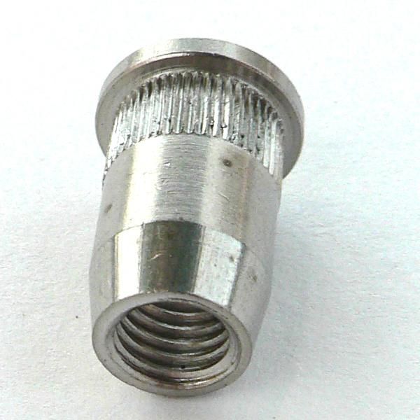 Flat Head Blind M6 Stainless Steel Hollow Rivet Nuts