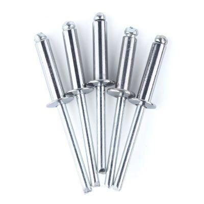 China Flat Domed Head Blind Pop Rivet Solid Steel Rivets Stainless Steel