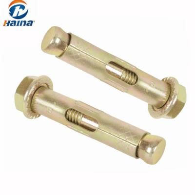 China Supplier 4.8 Grade Color Plated Sleeve Anchor with Flange Nut