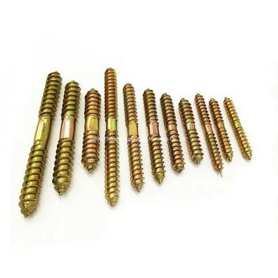 Threaded Dowel Screw Wood to Metal Yzp Zinc Plated M8 X 120mm Wood to Metal Dual Thread Dowel Screws