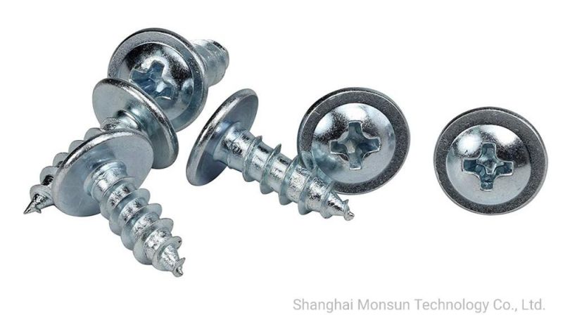 Clear Zinc Washer Head Fine Thread Self-Tapping Screw