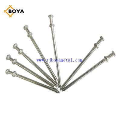 China Factory Polish Galvanized Two Double Head Wire Duplex Nail for Construction