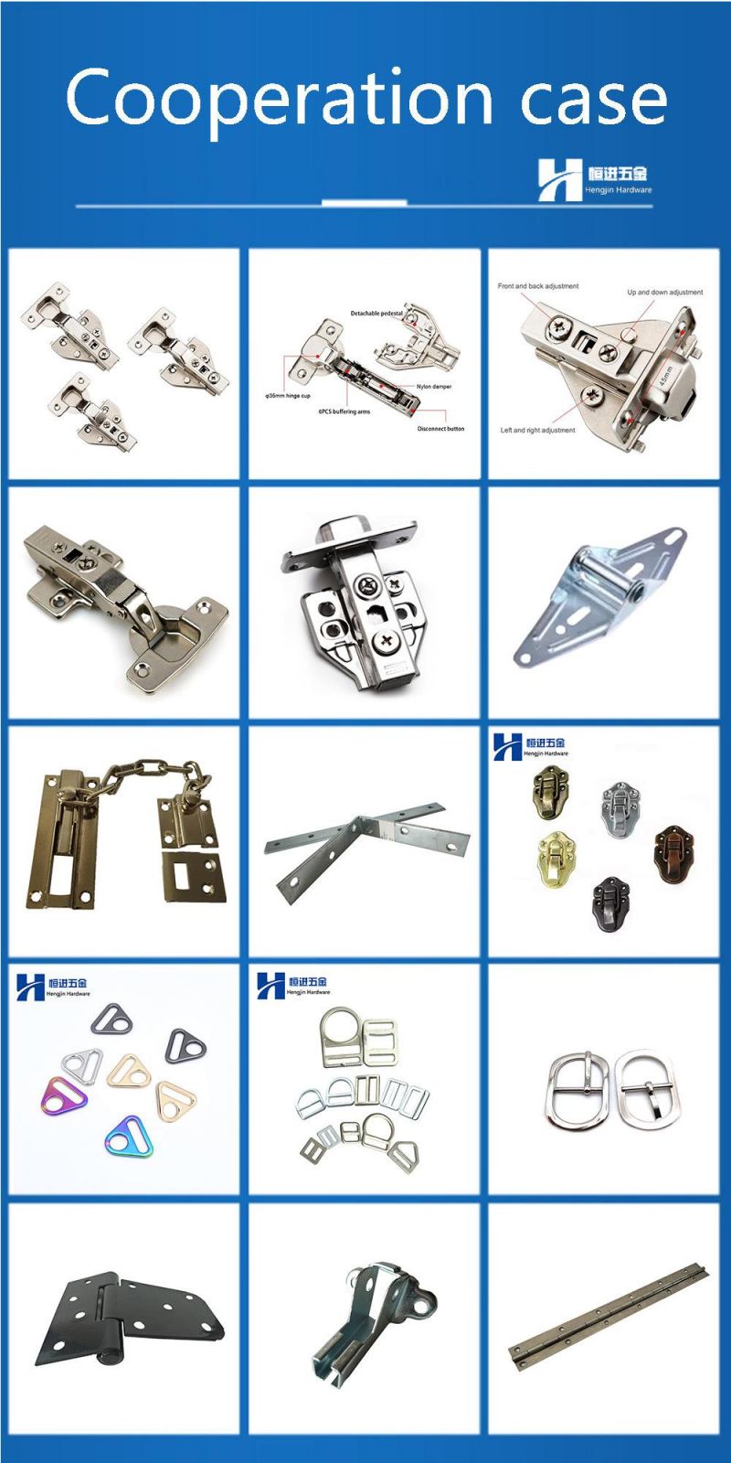 Customized Precision Stamping Part with Powder Coating Stamping Hinge Parts