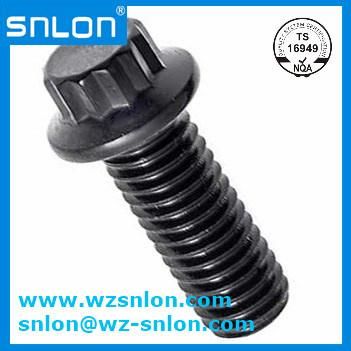 12 Point Flange Bolt Black Finish High Strength ASTM ANSI